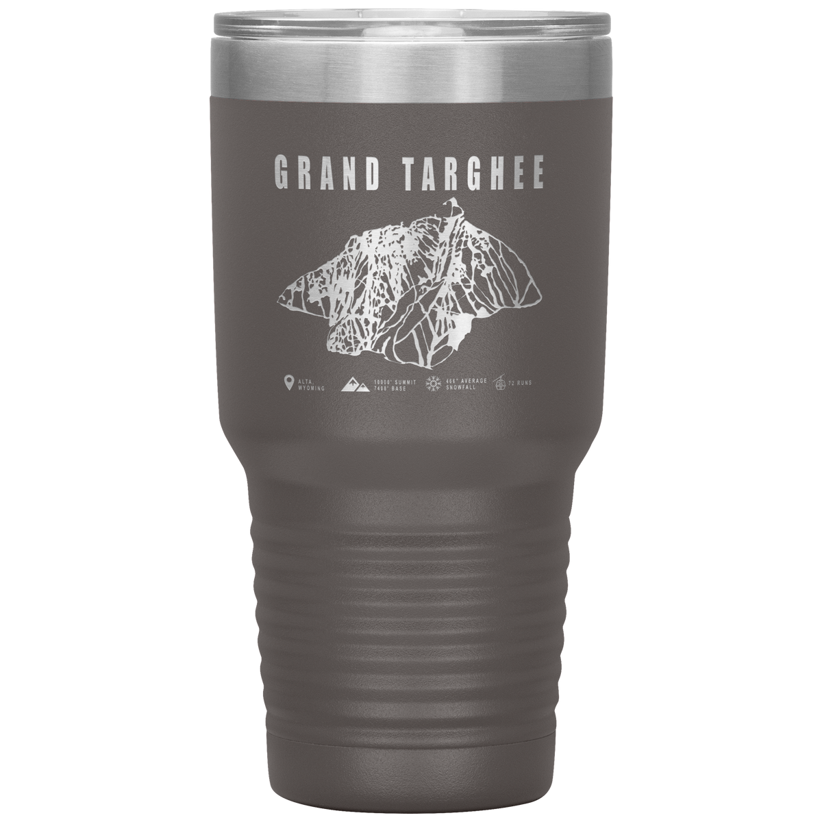 Grand Targhee Wyoming Ski Trail Map 30oz Tumbler - Powderaddicts