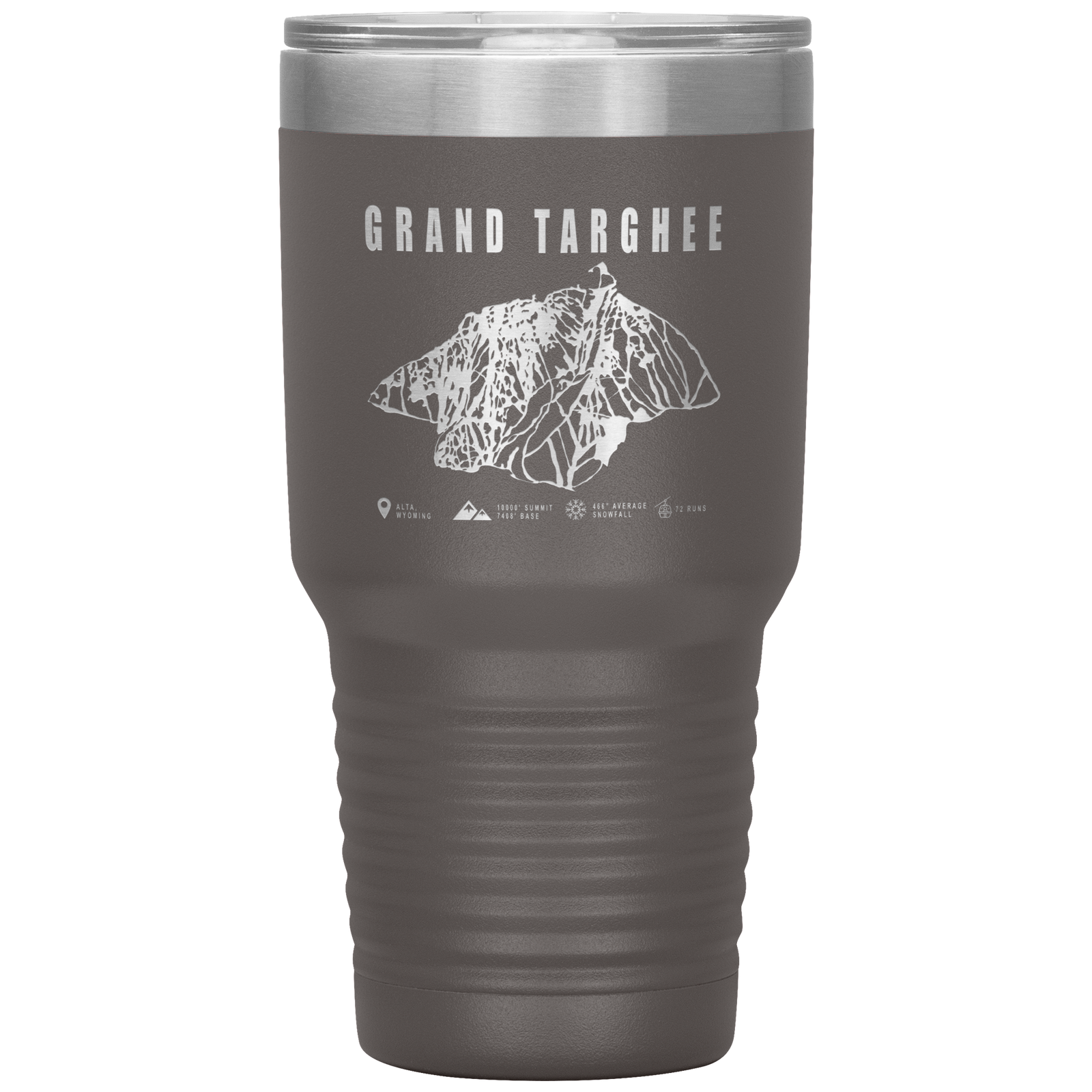 Grand Targhee Wyoming Ski Trail Map 30oz Tumbler - Powderaddicts