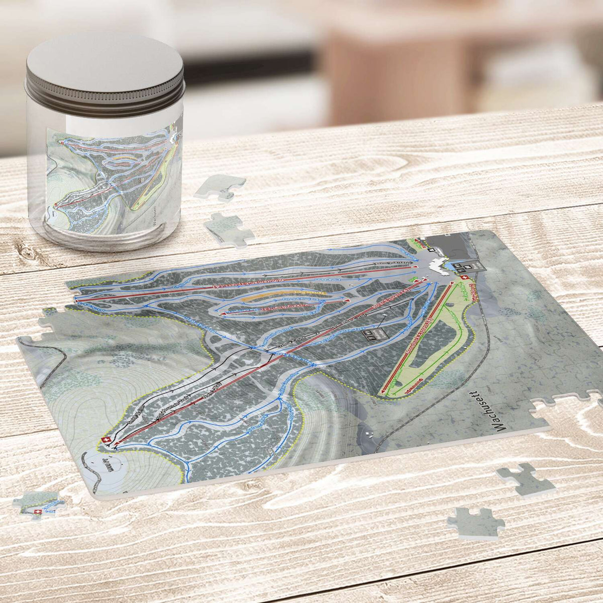 Wachusett, Massachusetts Ski Trail Map Puzzle - Powderaddicts