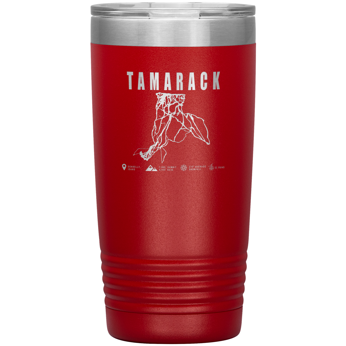 Tamarack Idaho Ski Trail Map 20oz Tumbler - Powderaddicts