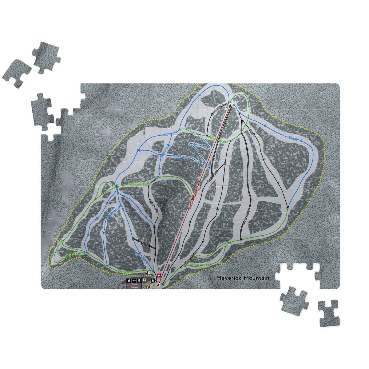 Maverick Montana Ski Trail Map Puzzle - Powderaddicts