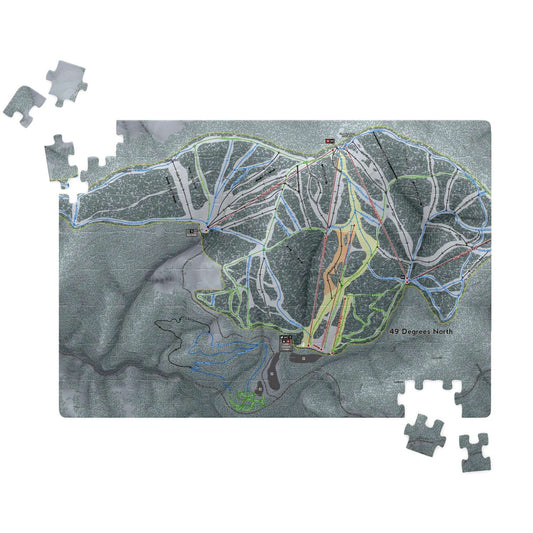 49 Degrees North Washington Ski Map Resort Puzzle - Powderaddicts