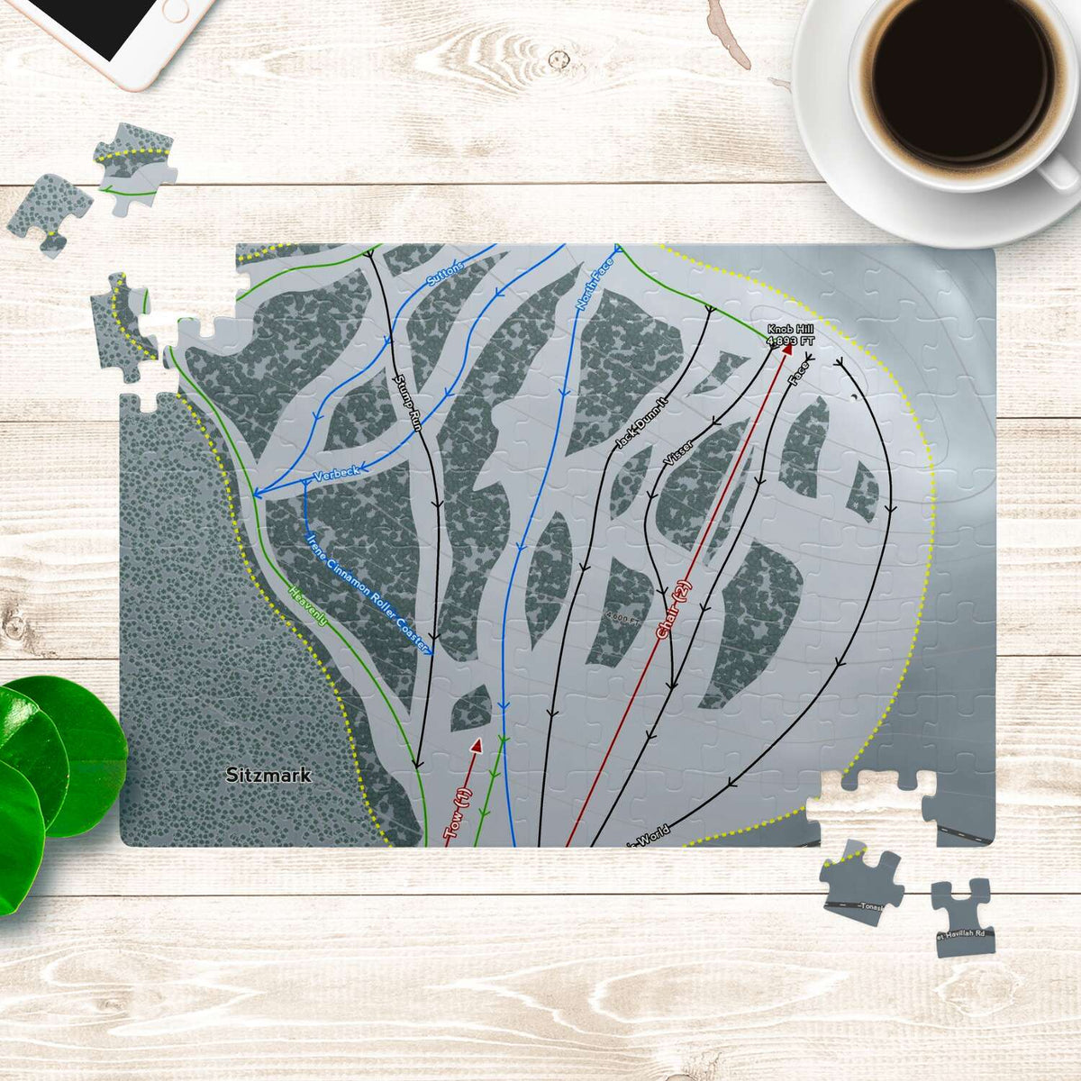 Sitz mark Washington Ski Map Resort Puzzle - Powderaddicts