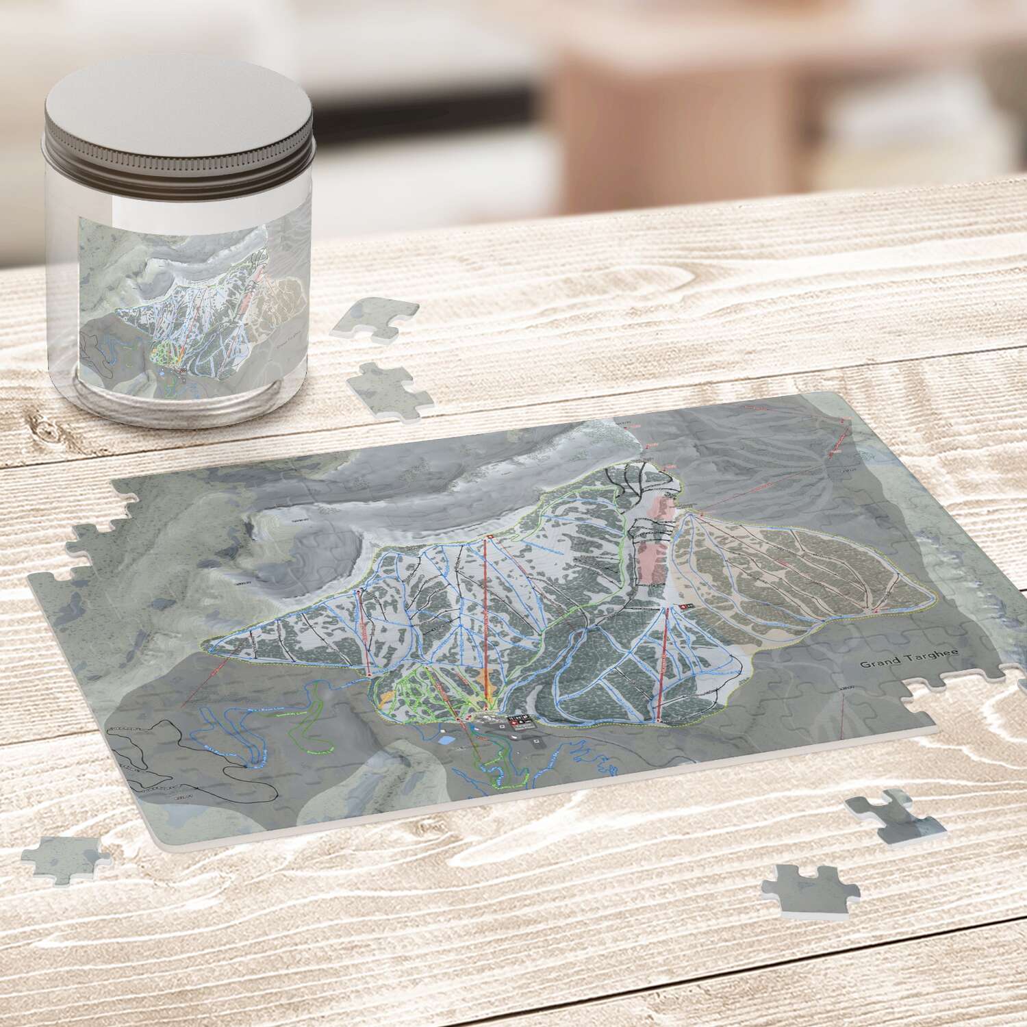 Grand Targhee Wyoming Ski Trail Map Puzzle - Powderaddicts