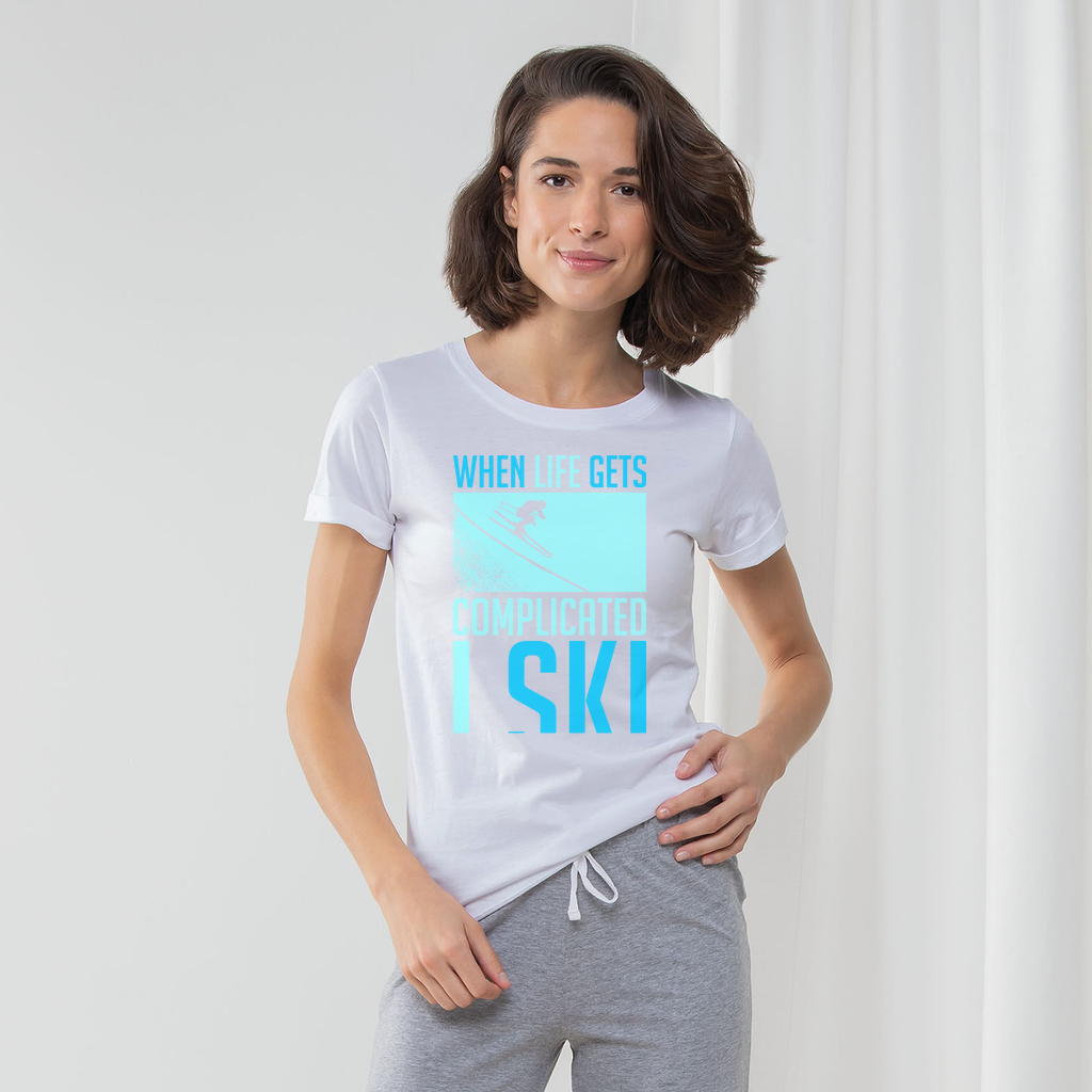 WHEN LIFE GETS COMPLICATED I SKI PAJAMA SET - Powderaddicts