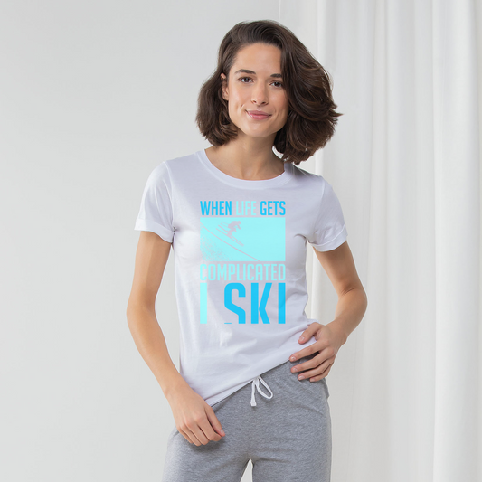 WHEN LIFE GETS COMPLICATED I SKI PAJAMA SET - Powderaddicts