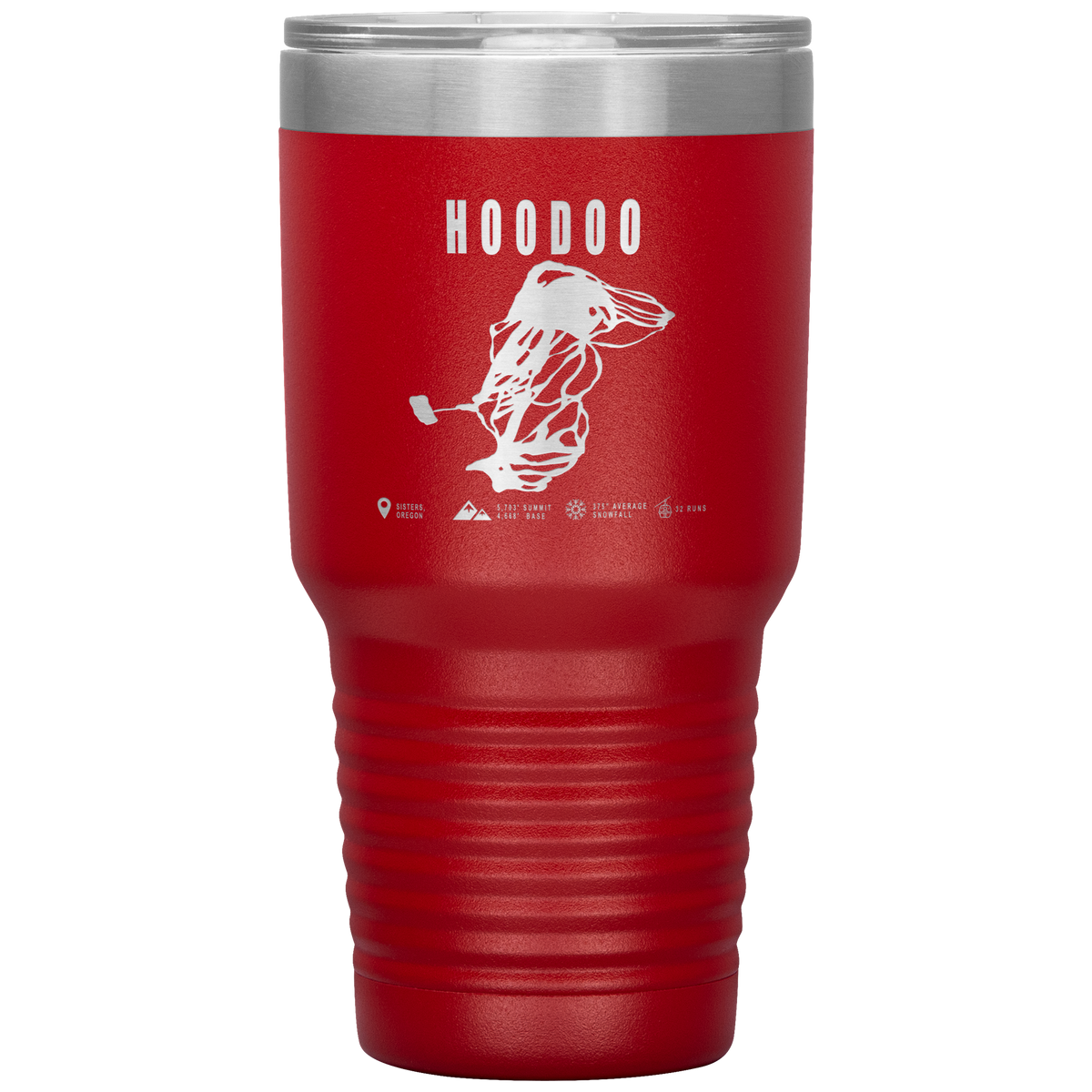 Hoodoo, Oregon Ski Trail Map 30oz Tumbler - Powderaddicts