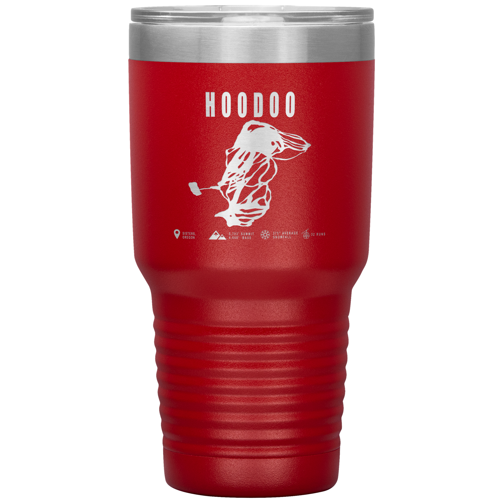 Hoodoo, Oregon Ski Trail Map 30oz Tumbler - Powderaddicts