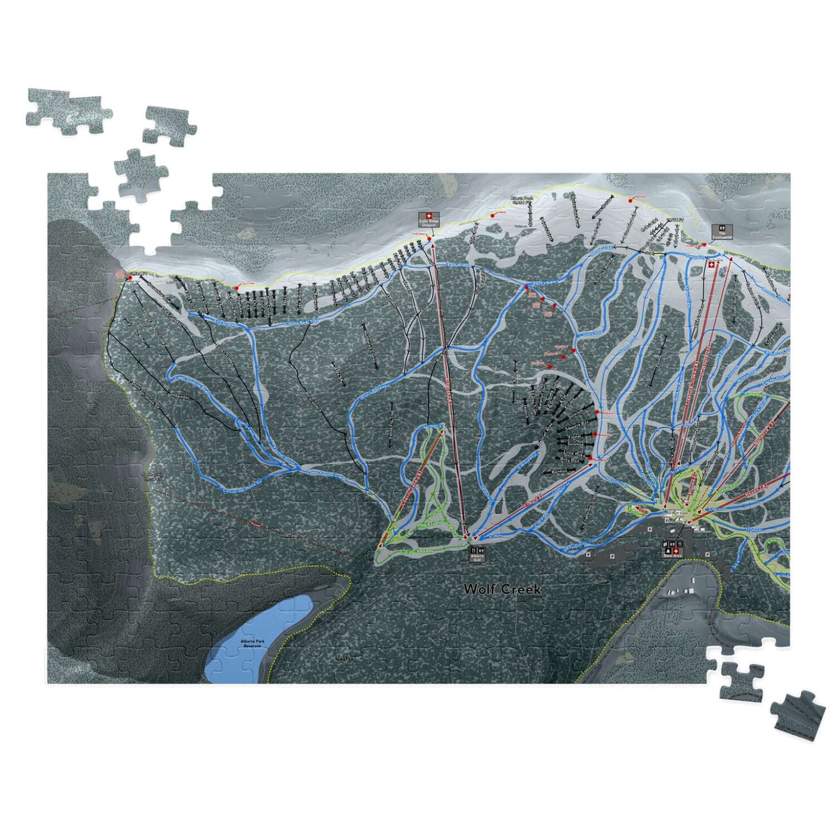 WolfCreek, Colorado Ski Trail Map Puzzles - Powderaddicts
