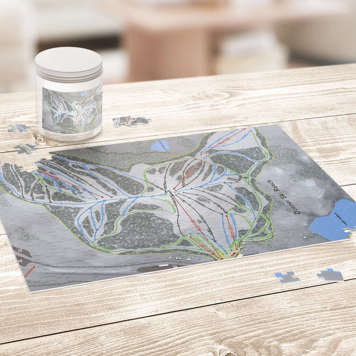 Donner Ski Ranch, California Ski Trail Map Puzzle - Powderaddicts