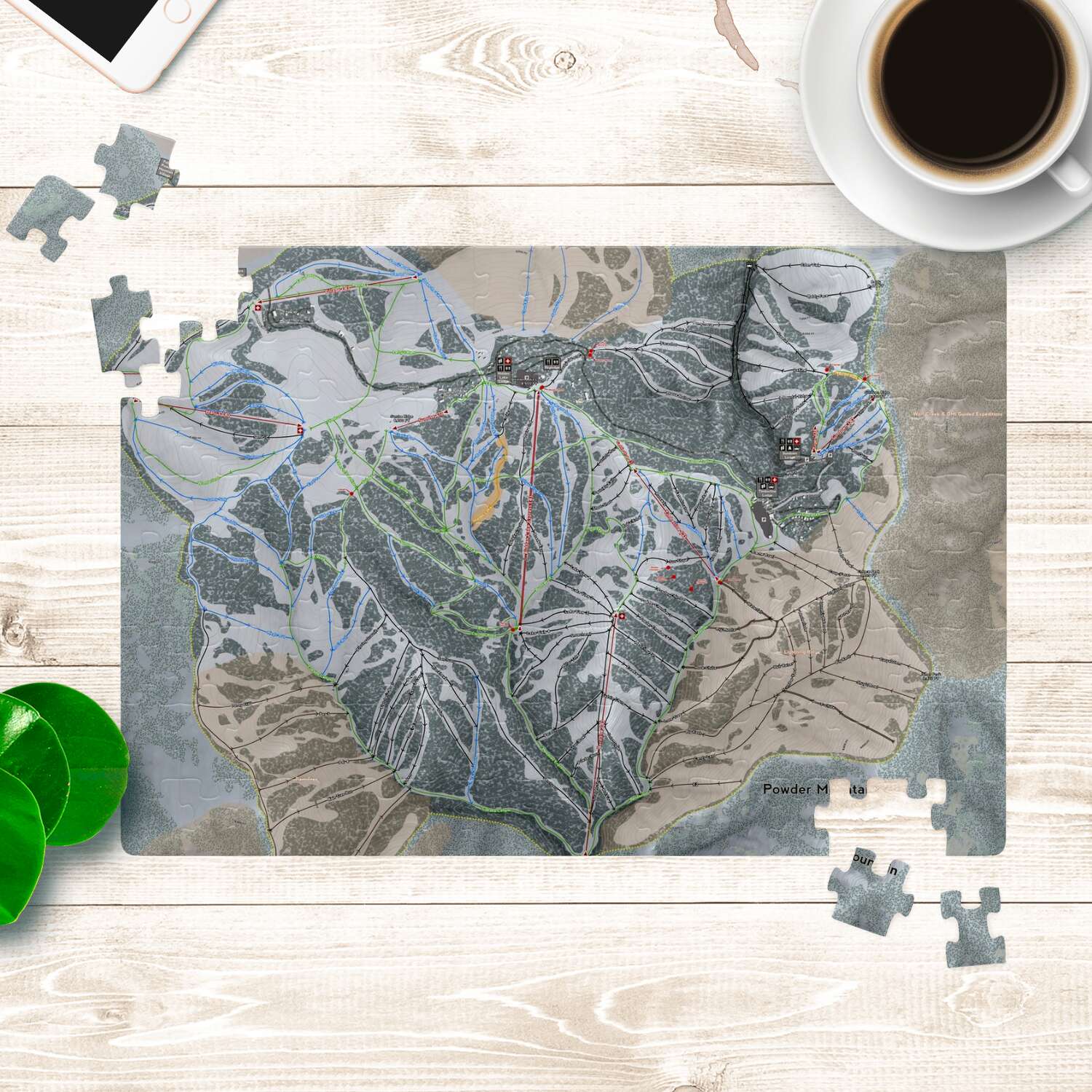 Powder Mountain, Utah Ski Trail Map Puzzle - Powderaddicts
