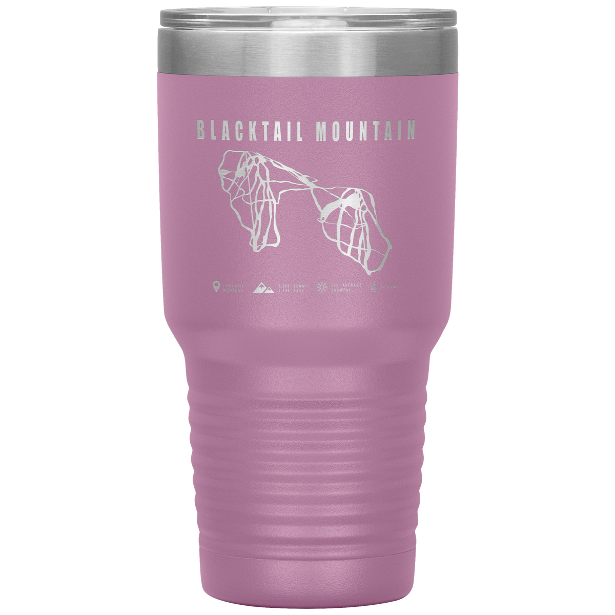 Blacktail Mountain Montana Ski Trail Map 30oz Tumbler - Powderaddicts