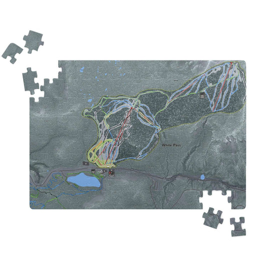 White Pass Washington Ski Map Resort Puzzle - Powderaddicts
