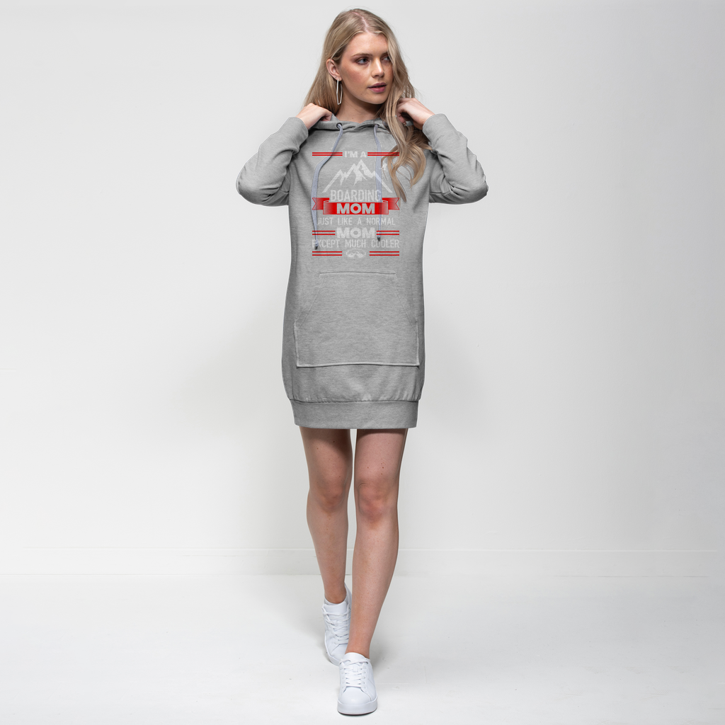 i'm a boarding mom Premium Adult Hoodie Dress - Powderaddicts