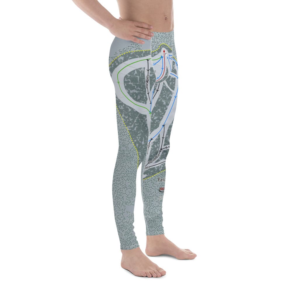Ferguson Ridge, Oregon Ski Trail Map Men's Base Layer Bottom - Powderaddicts