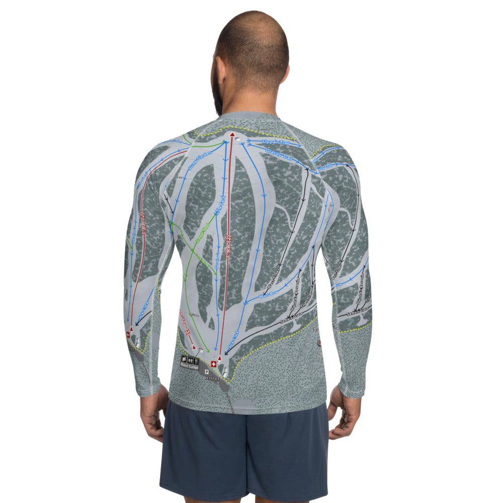 Ferguson Ridge, Oregon Ski Trail Map Men's Base Layer Top - Powderaddicts