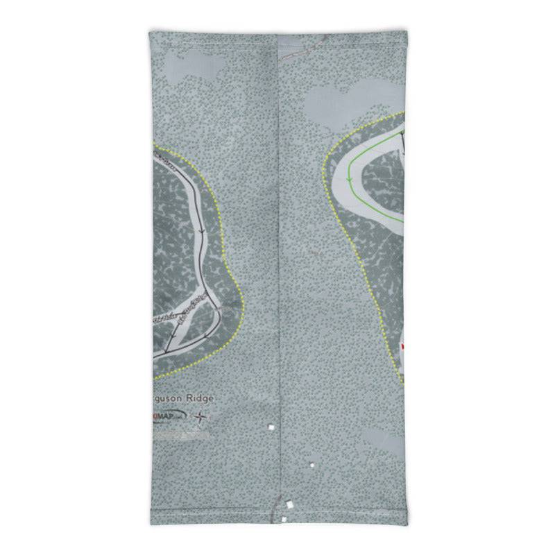 Ferguson Ridge, Oregon Ski Trail Map Printed Neck Gaiter - Powderaddicts