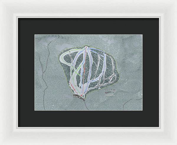 Ferguson Ridge Ski Trail Map - Framed Print - Powderaddicts