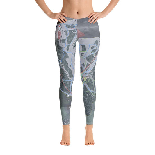Fernie, British Columbia Ski Trail Map Women's Base Layer Bottom - Powderaddicts