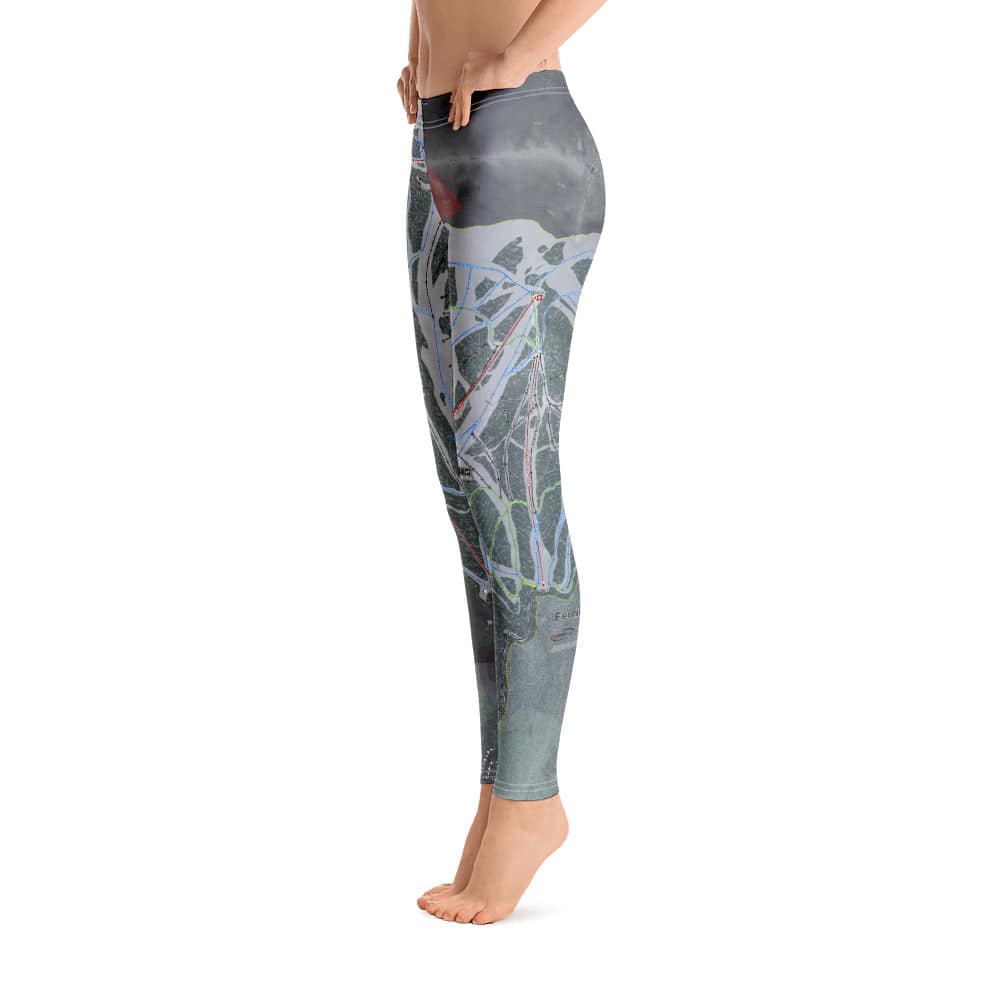 Fernie, British Columbia Ski Trail Map Women's Base Layer Bottom - Powderaddicts