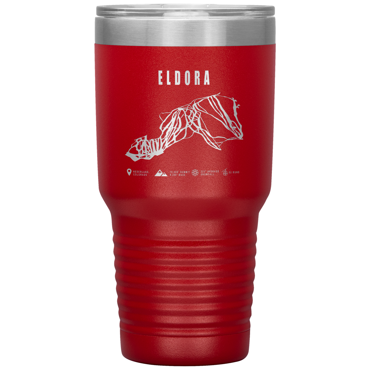 Eldora Colorado Ski Trail Map 30oz Tumbler - Powderaddicts