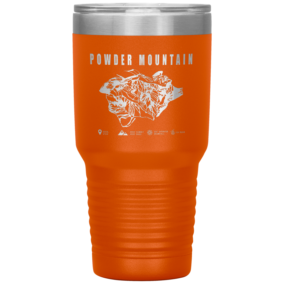 Powder Mountain,Utah Ski Trail Map 30oz Tumbler - Powderaddicts