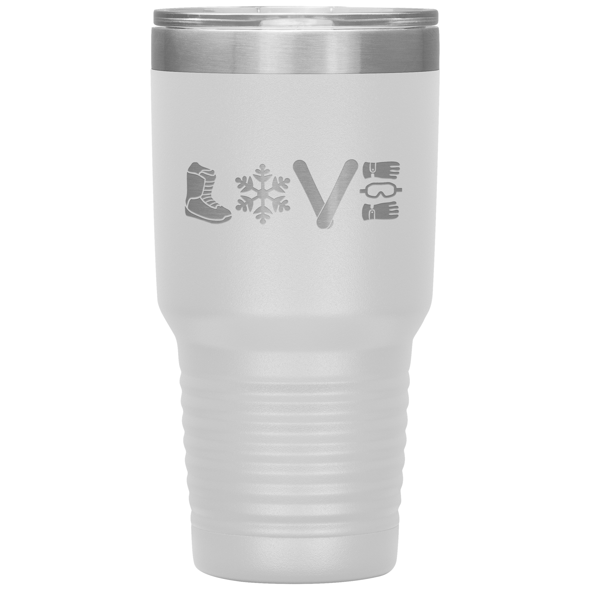Love Snowboard Symbols 30oz Tumbler - Powderaddicts