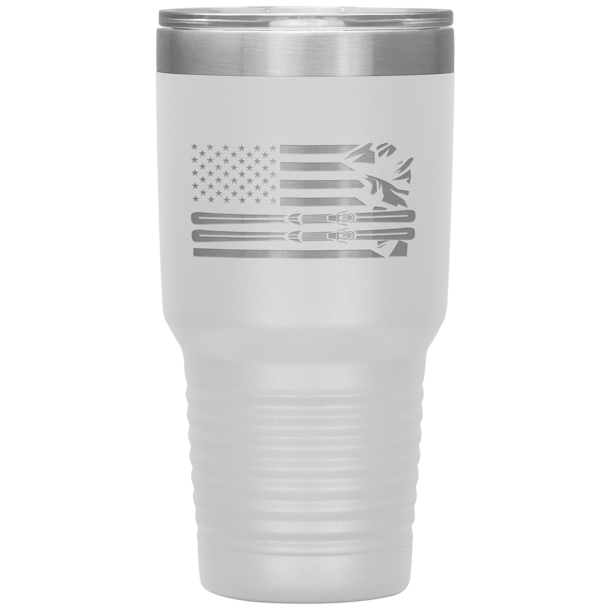 USA Ski Flag 30oz Tumbler - Powderaddicts