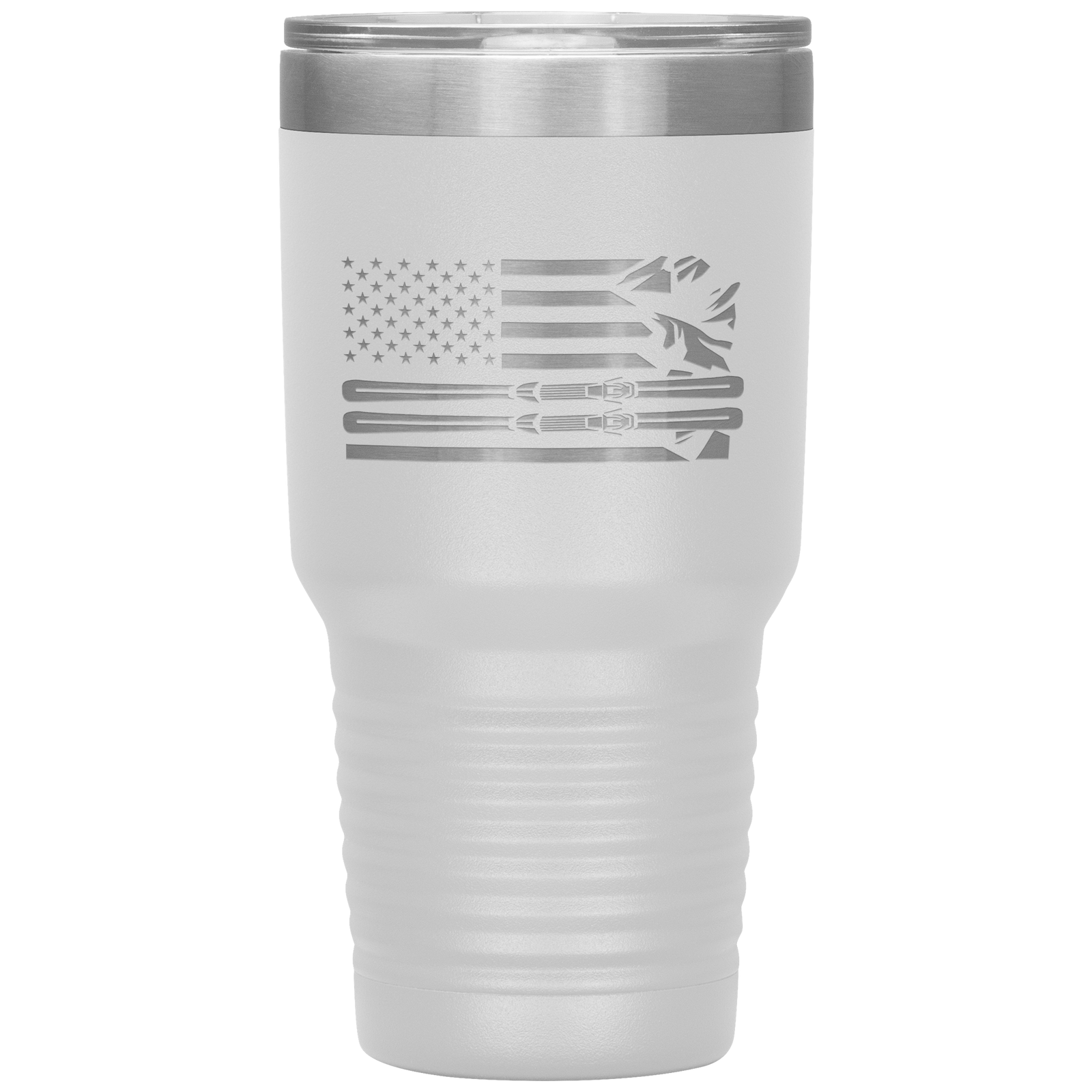 USA Ski Flag 30oz Tumbler - Powderaddicts