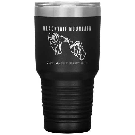 Blacktail Mountain Montana Ski Trail Map 30oz Tumbler - Powderaddicts