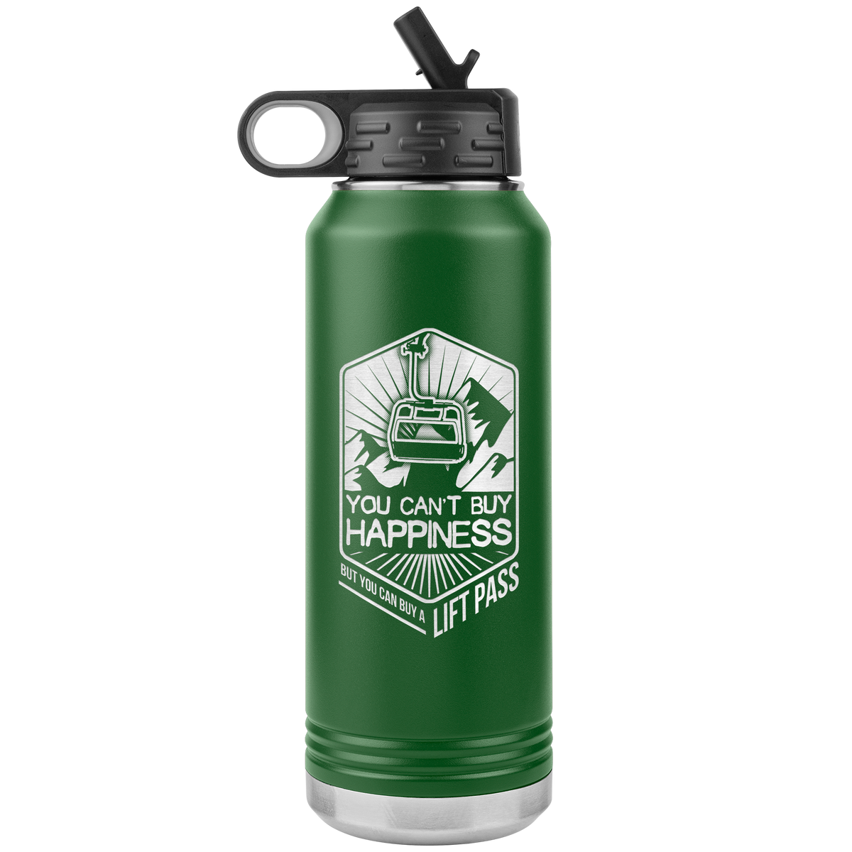 You Can't Buy Happiness But You Can Buy A Lift Pass 32oz Water Bottle Tumbler - Powderaddicts