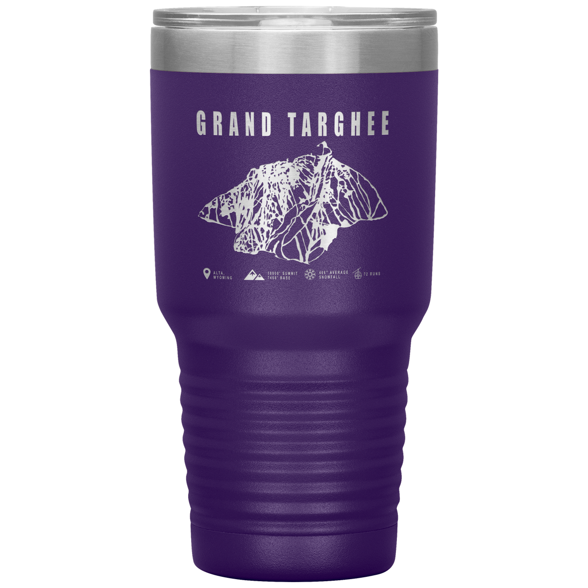Grand Targhee Wyoming Ski Trail Map 30oz Tumbler - Powderaddicts
