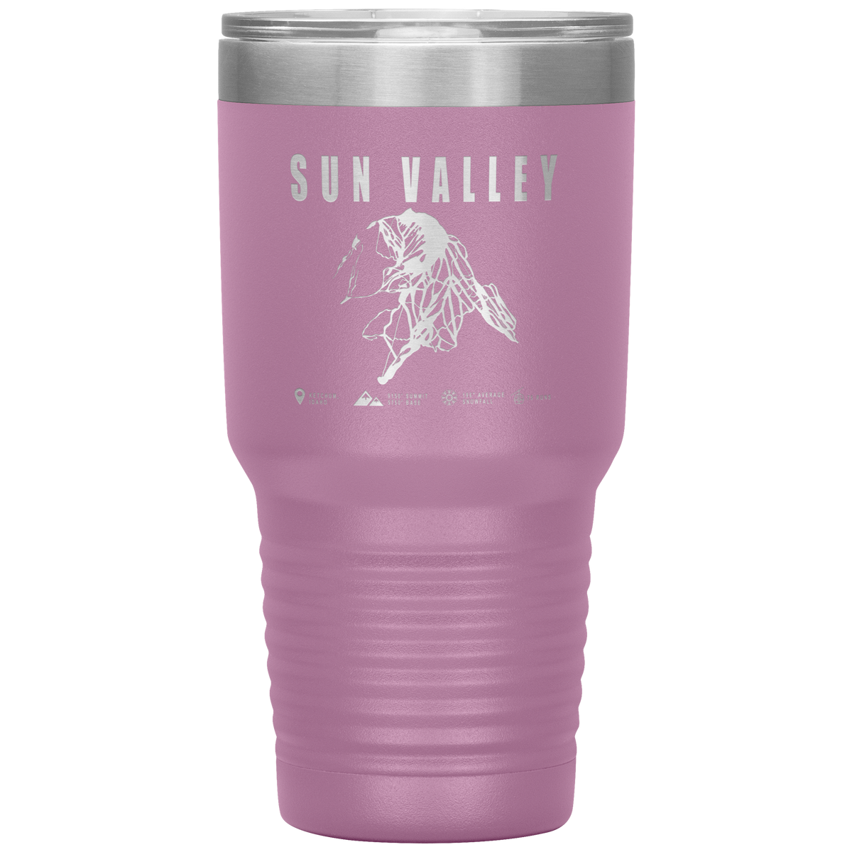 Sun Valley Idaho Ski Trail Map 30oz Tumbler - Powderaddicts