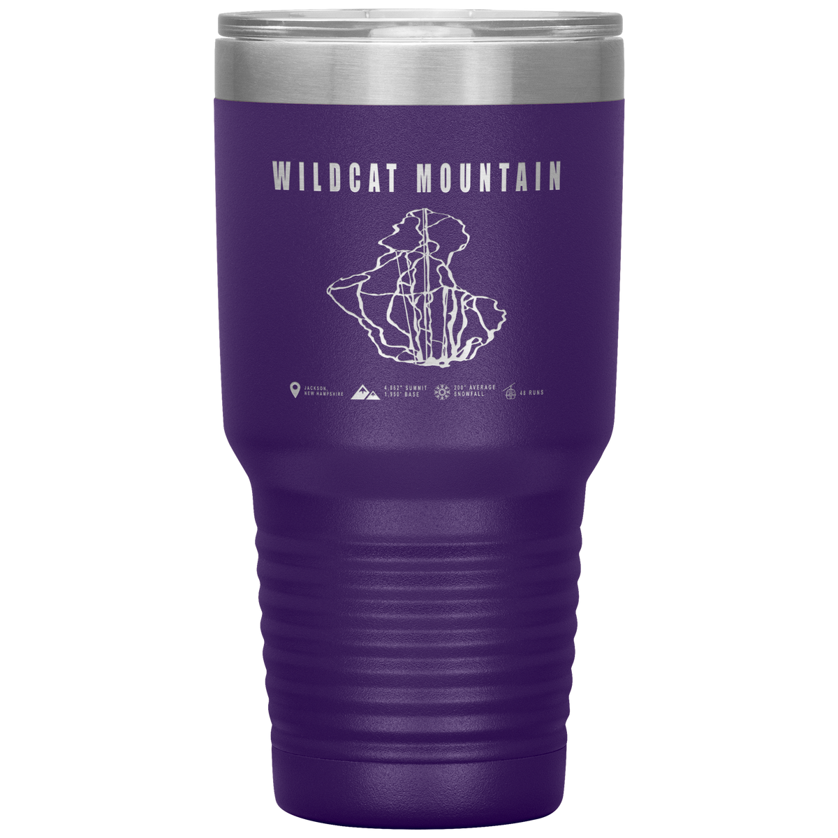 Wildcat Mountain, New Hampshire Ski Trail Map 30oz Tumbler - Powderaddicts