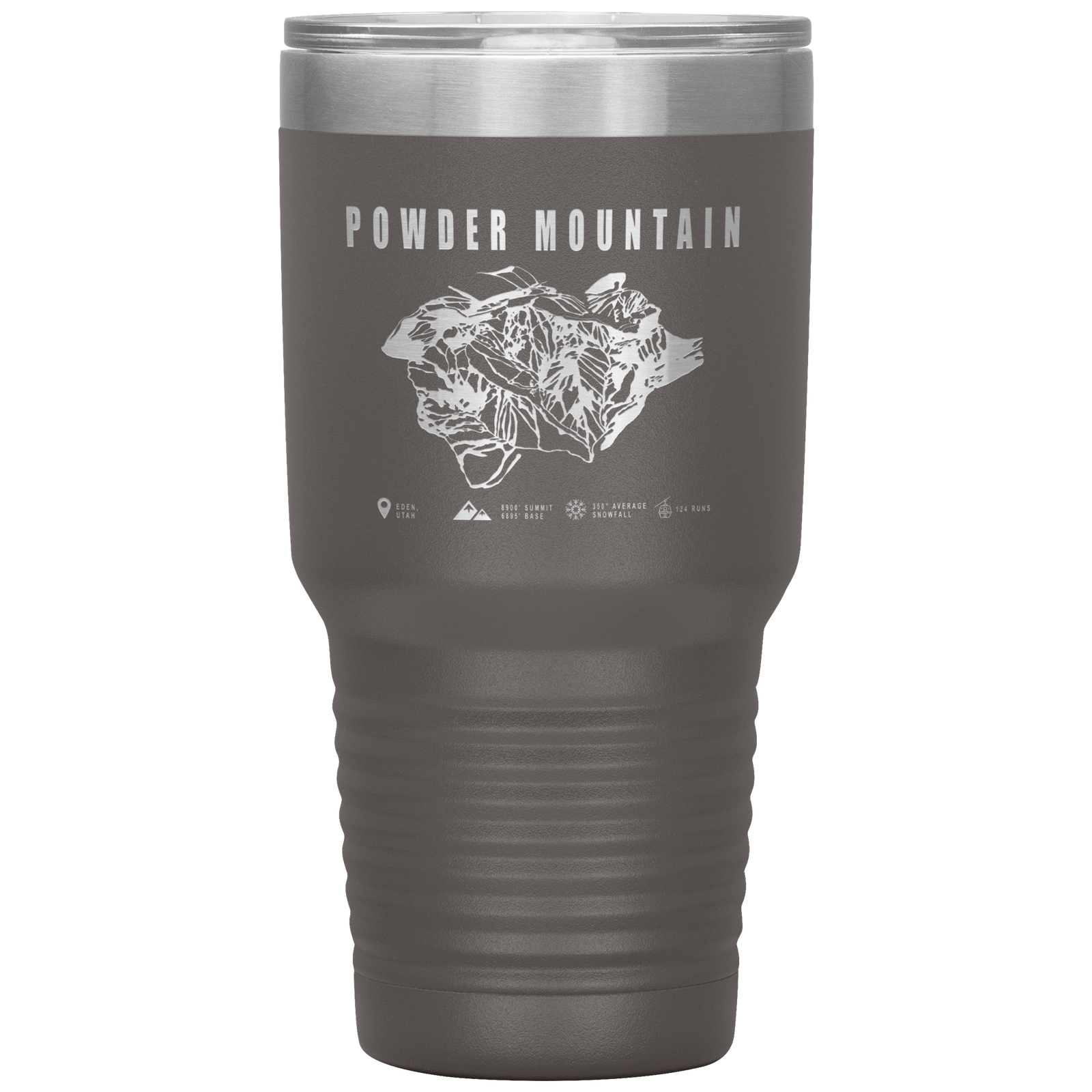 Powder Mountain,Utah Ski Trail Map 30oz Tumbler - Powderaddicts