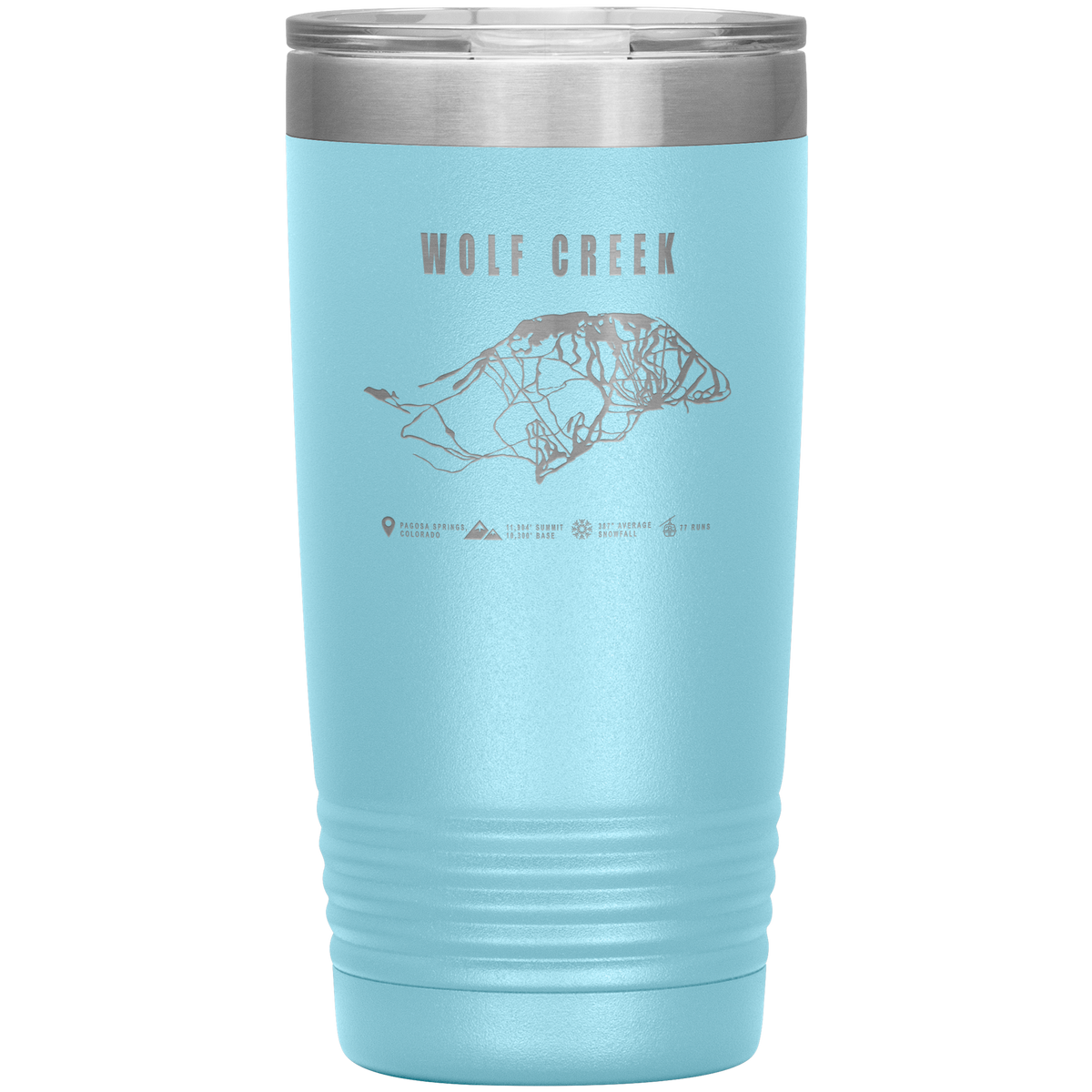 Wolf Creek Colorado Ski Trail Map 20oz Tumbler - Powderaddicts