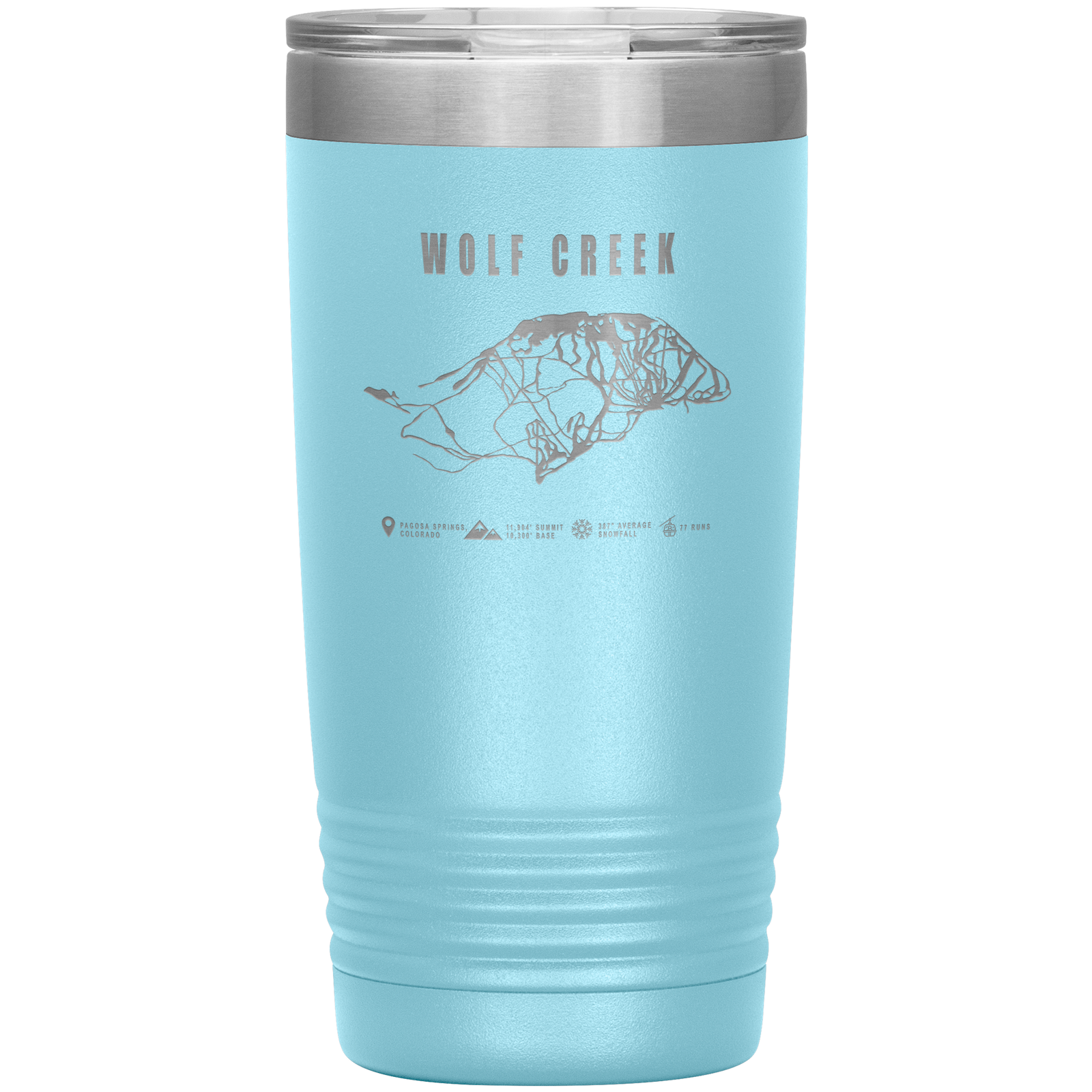 Wolf Creek Colorado Ski Trail Map 20oz Tumbler - Powderaddicts
