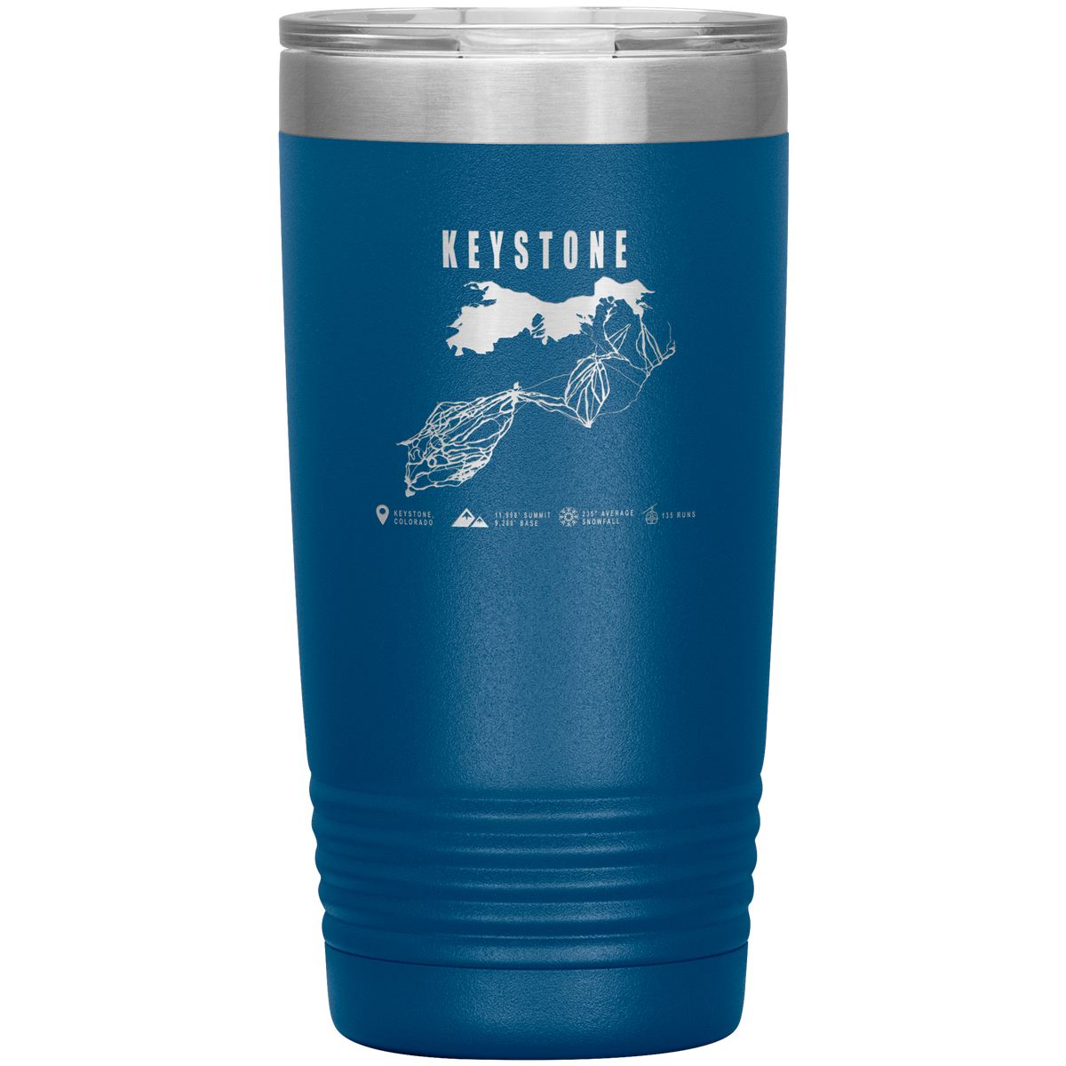 Keystone Colorado Ski Trail Map 20oz Tumbler - Powderaddicts