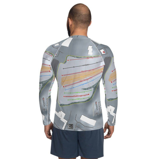 Four Lakes Snow sports, Illinois Ski Trail Map Men's Base Layer Top - Powderaddicts