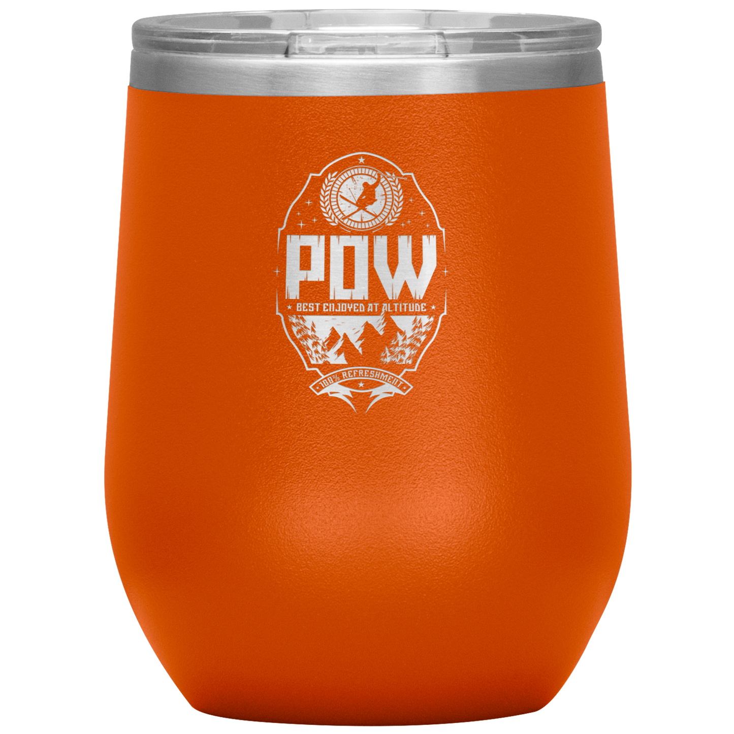 Pow Best Enjoyed At Altitude Wine 12oz Tumbler - Powderaddicts