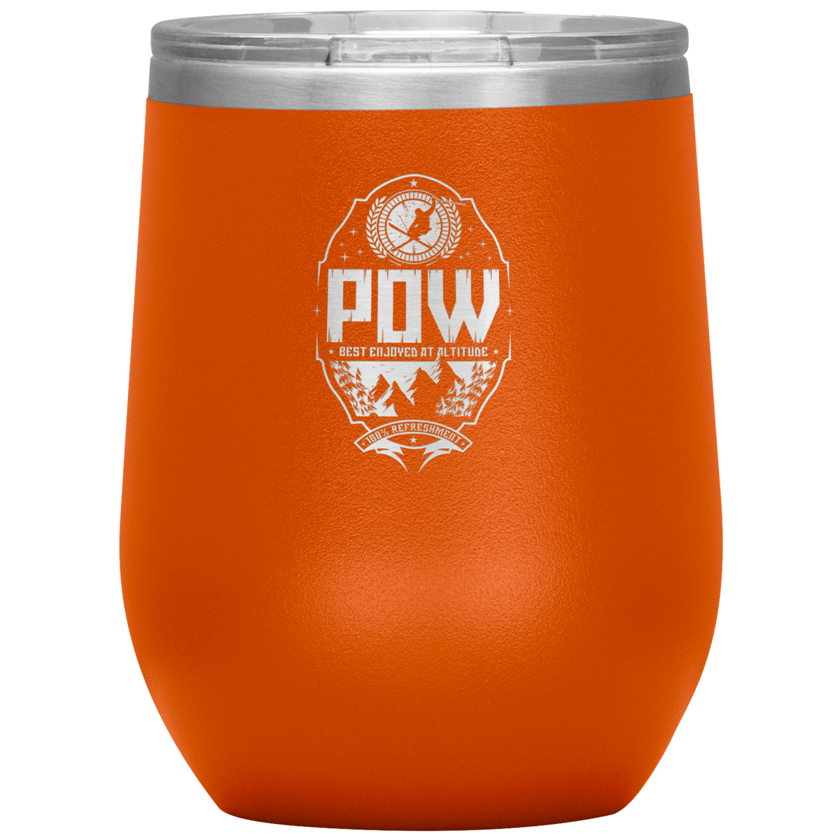 Pow Best Enjoyed At Altitude Wine 12oz Tumbler - Powderaddicts