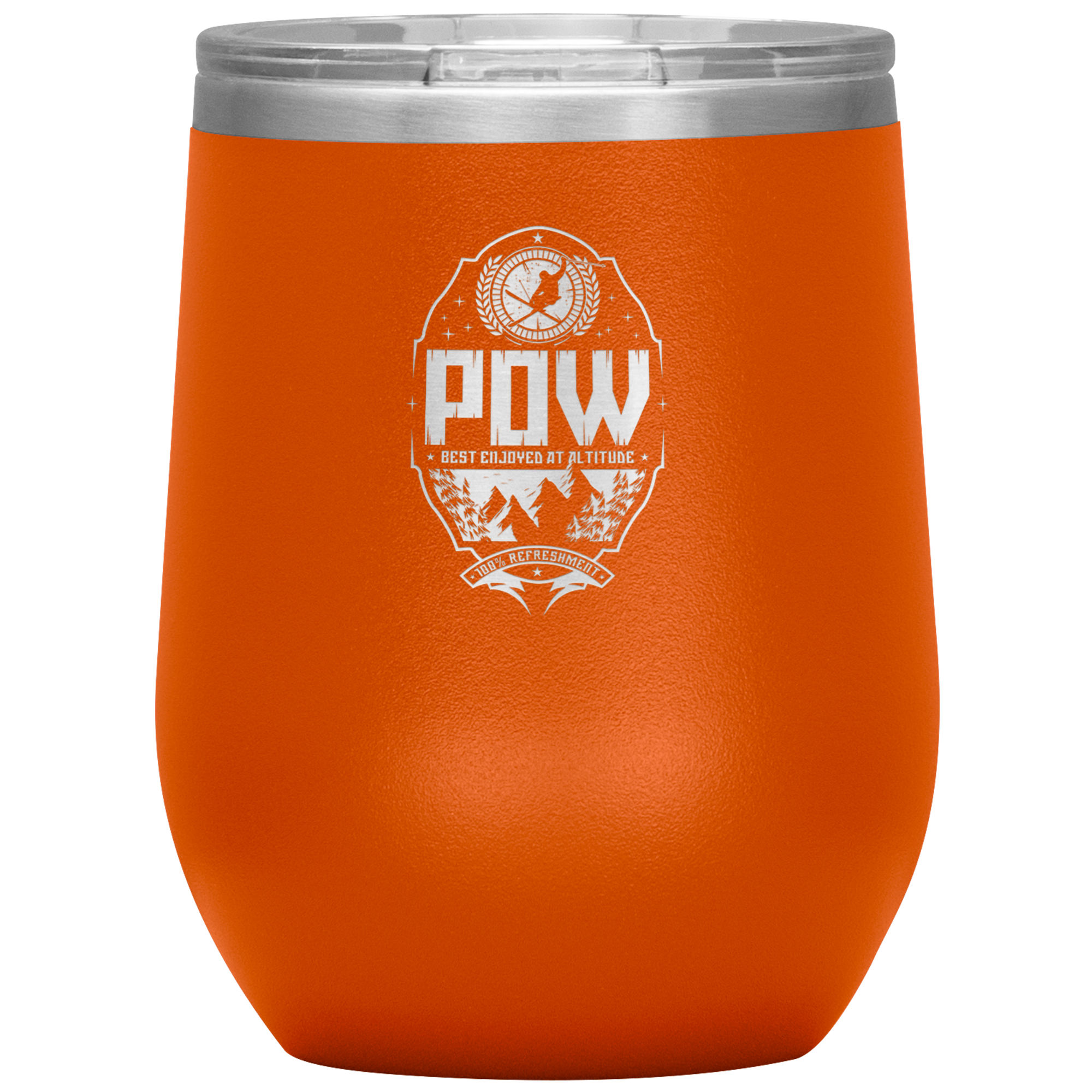 Pow Best Enjoyed At Altitude Wine 12oz Tumbler - Powderaddicts
