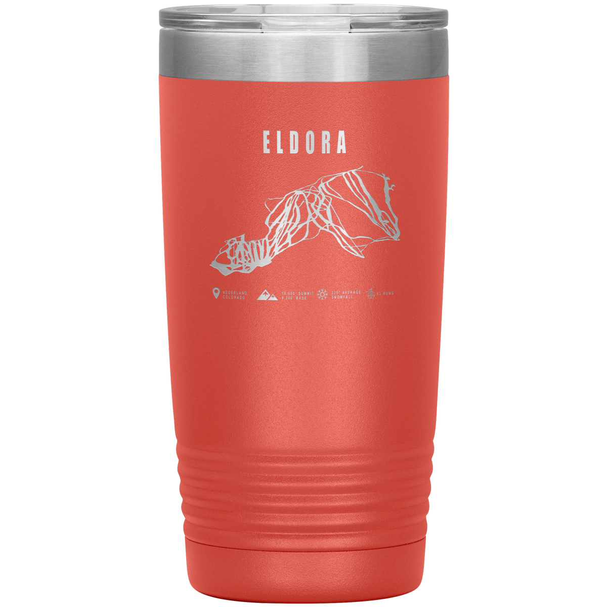Eldora Colorado Ski Trail Map 20oz Tumbler - Powderaddicts