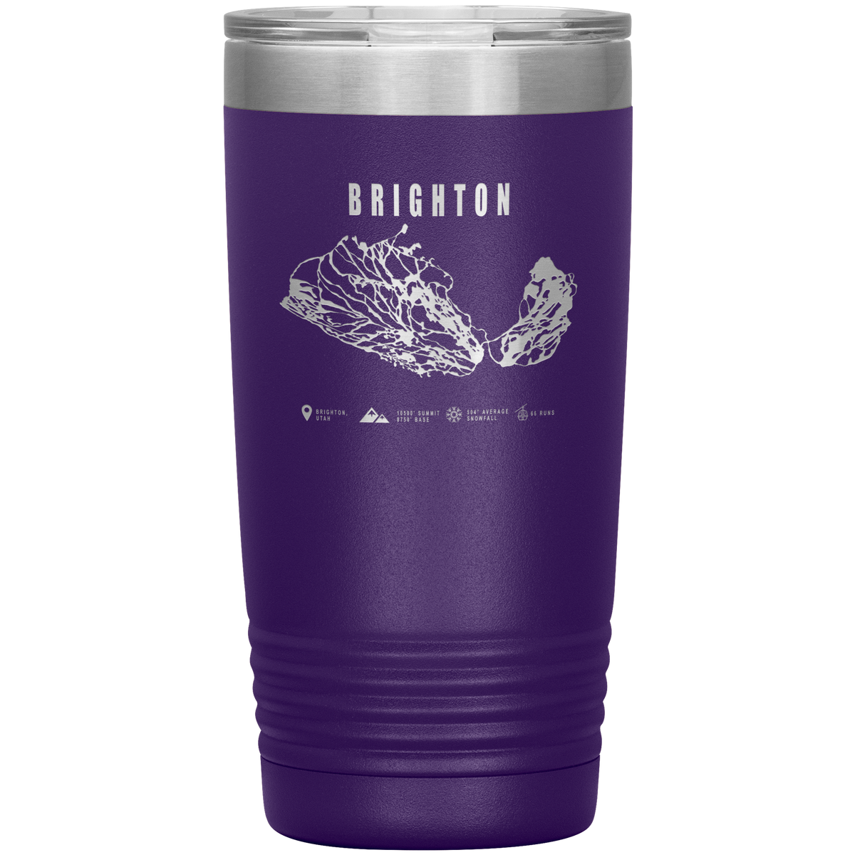 Brighton,Utah Ski Trail Map 20oz Tumbler - Powderaddicts