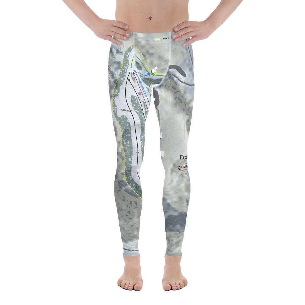 Frost Fire, North Dakota Ski Trail Map Men's Base Layer Bottom