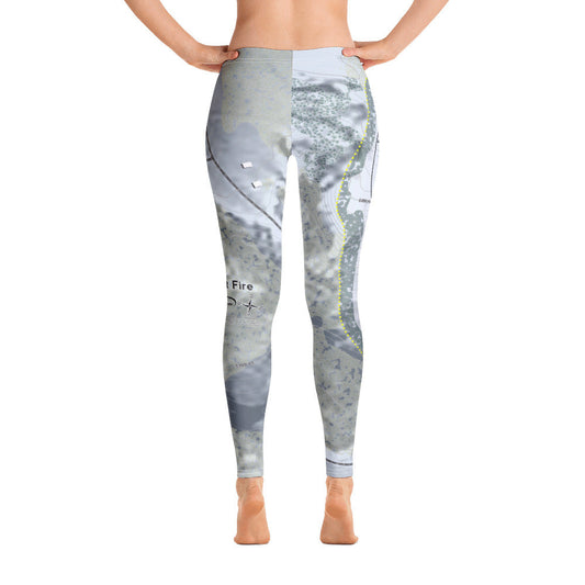 Frost Fire, North Dakota Ski Trail Map Women's Base Layer Bottom - Powderaddicts