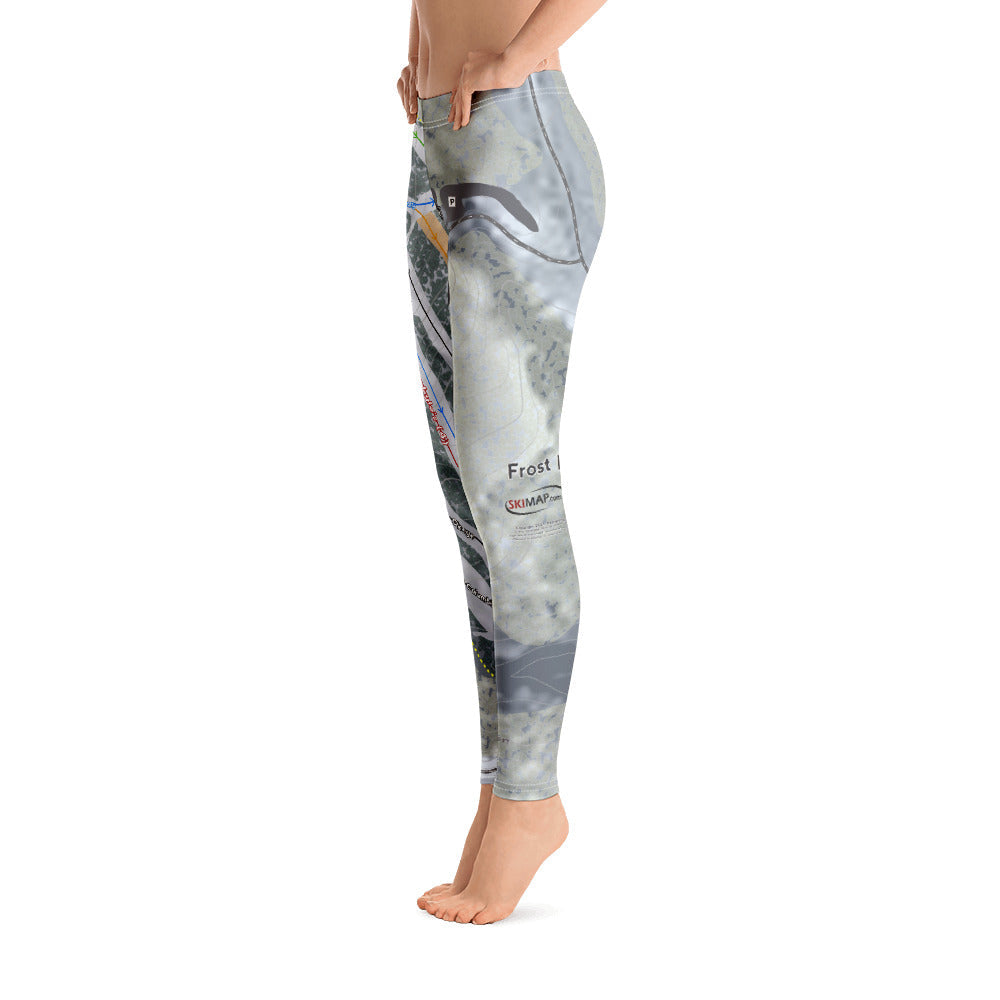 Frost Fire, North Dakota Ski Trail Map Women's Base Layer Bottom - Powderaddicts