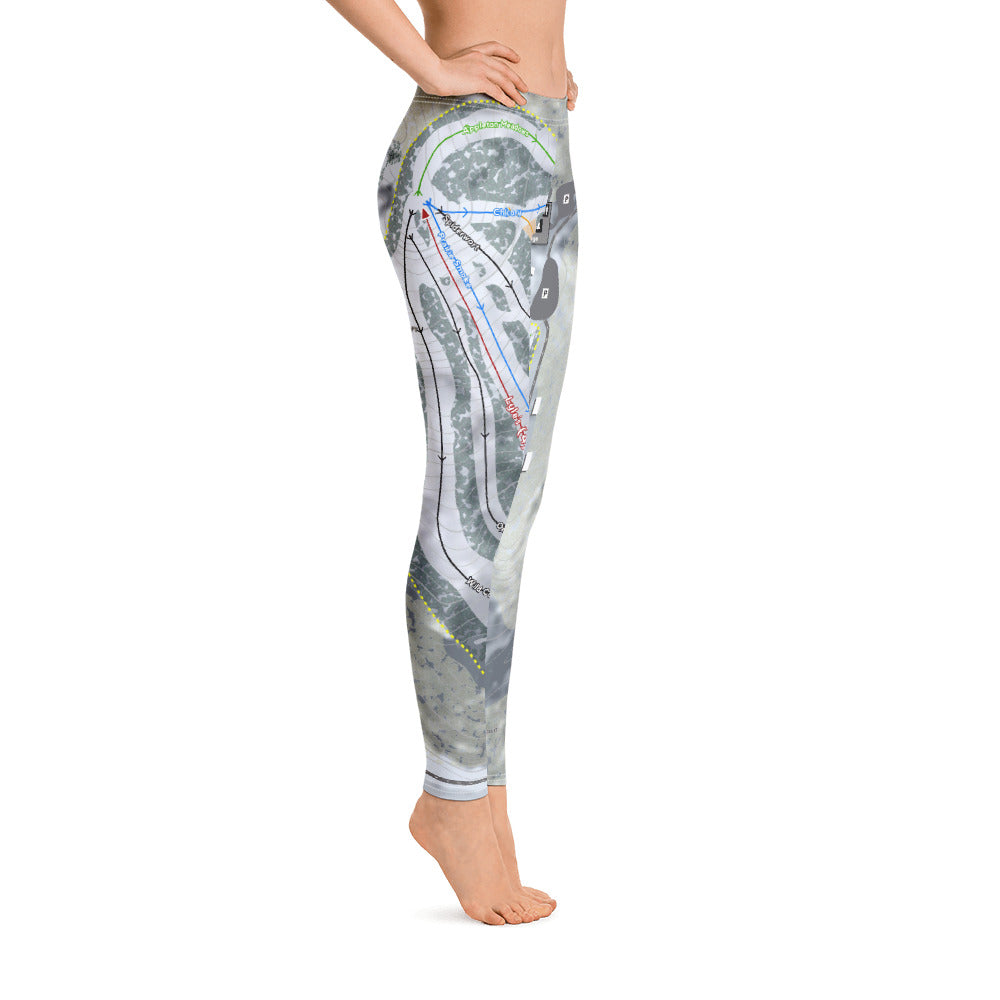 Frost Fire, North Dakota Ski Trail Map Women's Base Layer Bottom - Powderaddicts