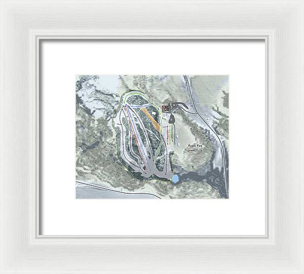 Frost Fire Ski Trail Map - Framed Print - Powderaddicts