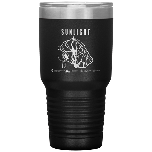 Sunlight Colorado Ski Trail Map 30oz Tumbler - Powderaddicts